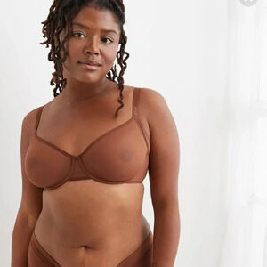 AERIE NWT SMOOTHEZ UNLINED MESH BRA FULL COVERAGE